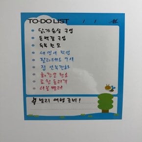 냉장고메모 붙이는 스케줄러 접착형 투명 식단표 보드 시트
