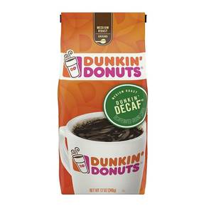 [해외직구]던킨도넛 디카페인 미디엄 로스트 그라운드 커피 340g/ Dunkin Donuts Decaf Medium Roast Ground 12oz