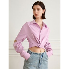 YY_Simple hollow crop shirt