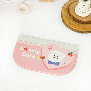 러블리큐트 뭉일 식기매트 펫식기매트