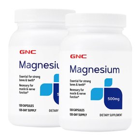 [해외직구] 지앤씨 마그네슘 MAGNESUIM 500mg 120캡 X2