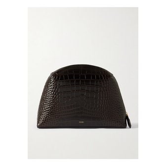 토템 크로커다일 이펙트 가죽 클러치 초콜릿 46376663162874153