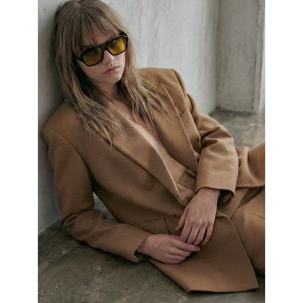 Wool Double-Breasted Jacket[Camel(UNISEX)]_UTH-FB77