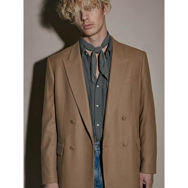 Wool Double-Breasted Jacket[Camel(UNISEX)]_UTH-FB77