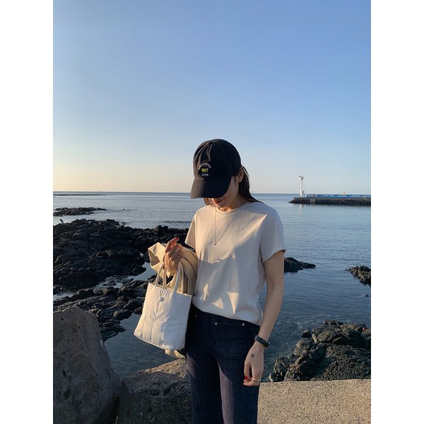 프리미엄 웨어러블 반팔티_애쉬베이지