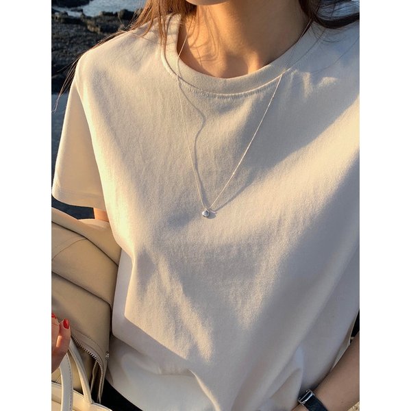 프리미엄 웨어러블 반팔티_애쉬베이지