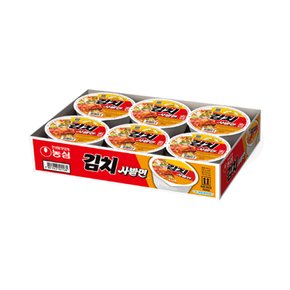 농심 김치 사발면 86g 6개 / 컵라면 작은컵