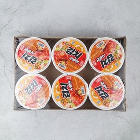 농심 김치 사발면 86g 6개 / 컵라면 작은컵