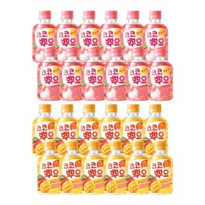 코코뿌요 복숭아 280ml x 12개 + 애플망고 280ml x 12개