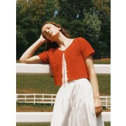 Crochet Half sleeve Cardigan _2color