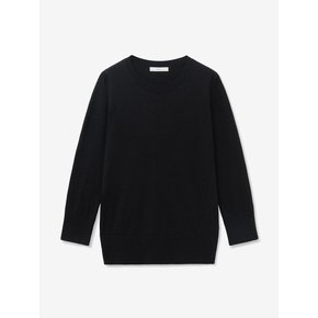 ROUND SILK HALF KNIT_BLACK