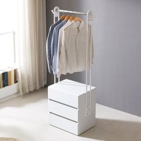 심플 그레이화이트 3단 서랍형 행거 550(4색)