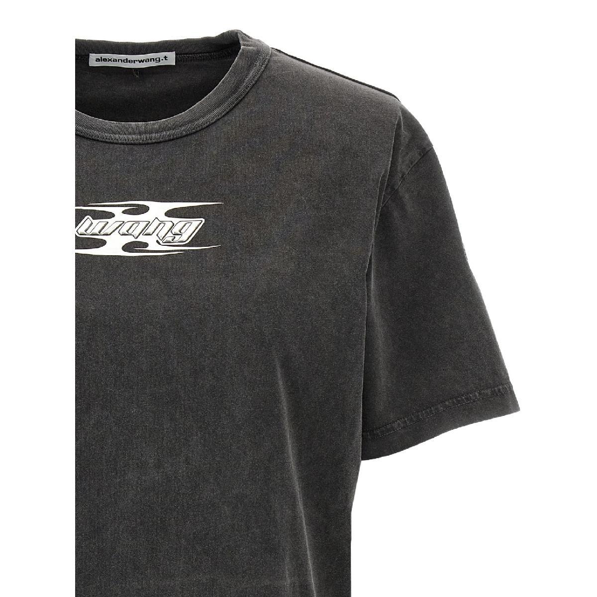 Tシャツ・カットソー Alexander Wang Dark grey cotton t-shirt (4CC4241515 208A) T by Alexander Wang Dark Grey Cotton T-shirt | italist