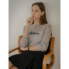 See-through better embroidered knit_Gray