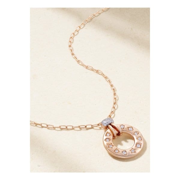 아이코닉 18k 로즈 골드 로듐 도금 다이아몬드 네크리스 1647597357246857