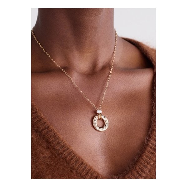 아이코닉 18k 로즈 골드 로듐 도금 다이아몬드 네크리스 1647597357246857