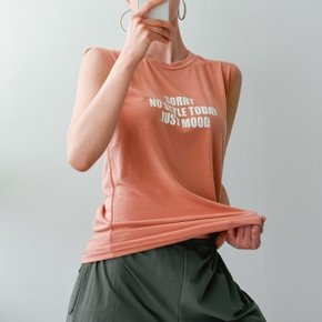 여성 스포츠 레터링 민소매 티셔츠 여름 스판 나시