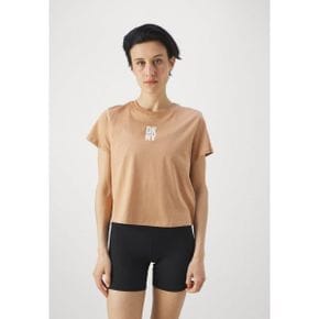 4763456 DKNY PUFF LOGO CROPPED TEE - Basic T-shirt praline