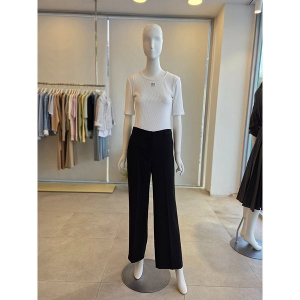 [여주점] [더 아이잗] 여성 히든 버튼 세미 와이드 팬츠(IS4A0SL022)