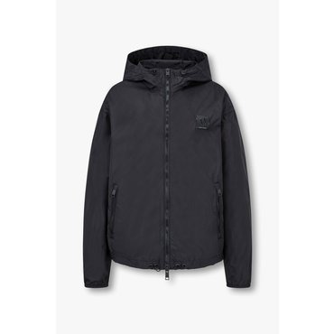 ARMANI EXCHANGE 여성 로고 패치 후드 나일론 자켓(A425110519) 블랙