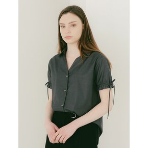 OPEN LINE COLLAR SHIRT (CHARCOAL)