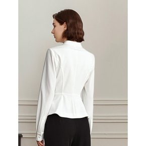 YY_Urban v neck double breasted blouse