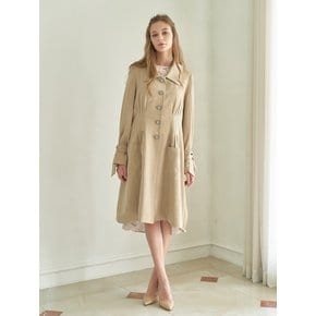 BEIGE TENCEL LONG JACKET