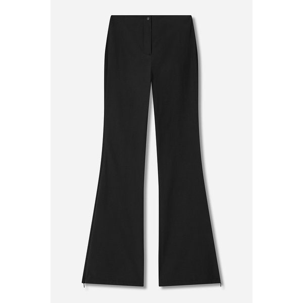 여 메시 배색 부츠컷 팬츠 J916203512099