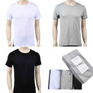 TRY [트라이]레이온소재베이직한 컬러와 디자인 데일리 남성 기본 티셔츠 3매입