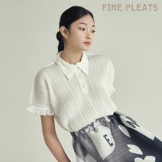 [FINE PLEATS] 피네 플리츠 슈슈 카라 탑 화이트