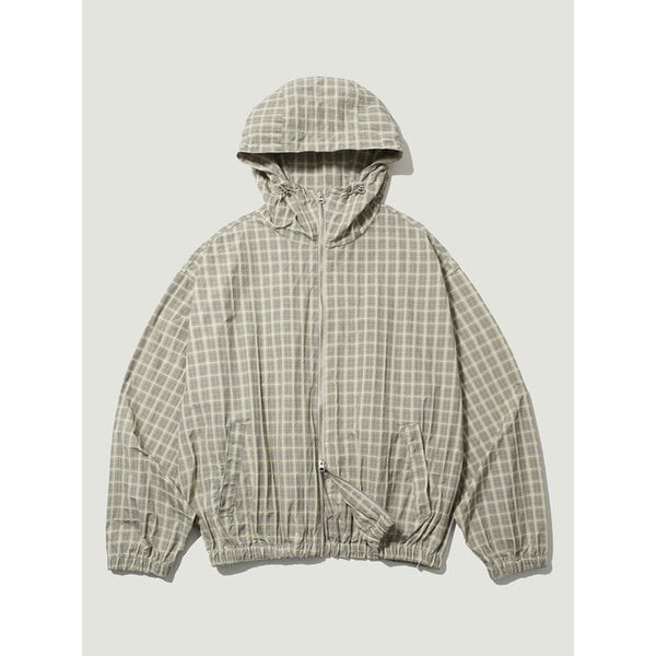 GRID PATTERN WINDBREAKER_YELLOW_남녀공용
