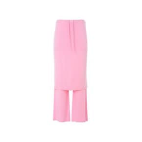 Smooth Long Skirt Pants, Pink