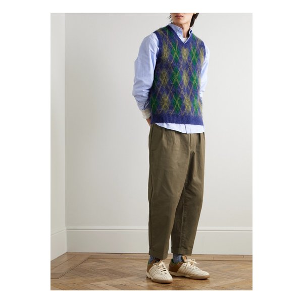 빔스 2 플리츠 테이퍼드 코튼 블렌드 트윌 팬츠 1647597340425700