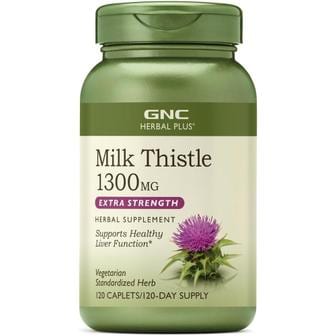 GNC 미국직구 GNC 지앤씨 허브 플러스 밀크씨슬 1300mg 120정 Milk Thistle