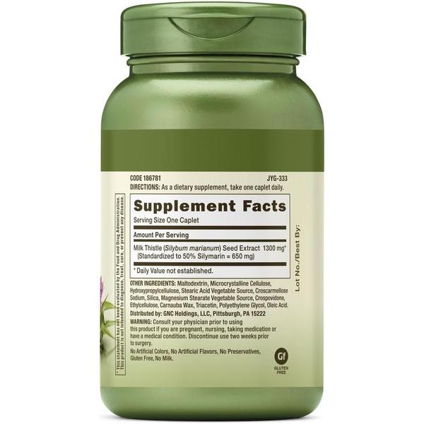 해외배송 GNC 지앤씨 허브 플러스 밀크씨슬 1300mg 120정 Milk Thistle