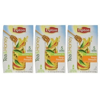 립톤 [해외직구]립톤 티 허니망고 파인애플 그린티 3.6g 10입 3팩/ Lipton Iced Green Tea Honey