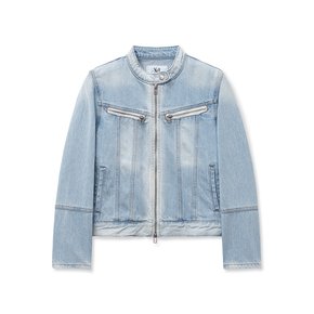 zip denim jacket (blue)