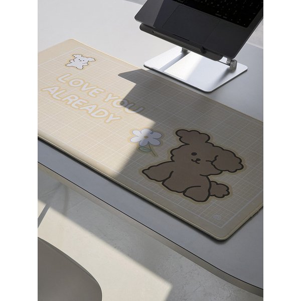 러브유퍼피 데스크패드 마우스 키보드 노트북 컴퓨터 책상 매트 대형 와이드 장패드