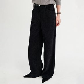 모아 코듀로이 스트레이트 팬츠_블랙 / MOA CORDUROY STRAIGHT PANTS_BLACK