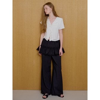 모어댄라이크 BANDING SKIRT PANTS - BLACK