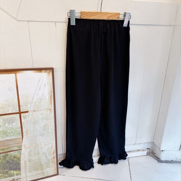 확대된 대표 러블리 프릴 카프리 밴딩 레깅스 팬츠