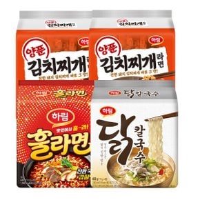 양푼김치찌개 8입+훌라면 4입+닭칼국수 4입  세트구성