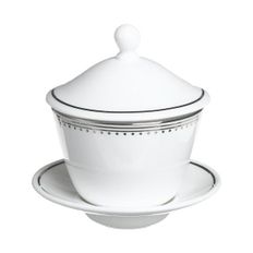 미국 웨지우드 찻잔 Vera Wang by Wedgwood Grosgrain Covered Teacup with Saucer 1345748