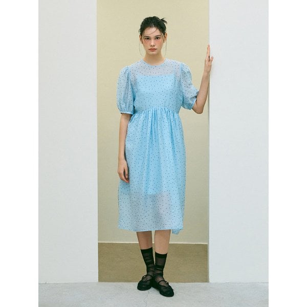 Polka Dot Blue Dress