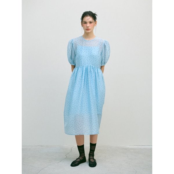 Polka Dot Blue Dress
