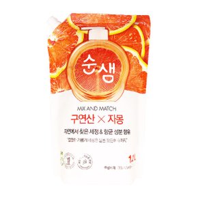 순샘 구연산 자몽 1.2L ~리필 주방세제 1200ml 리터 자몽향