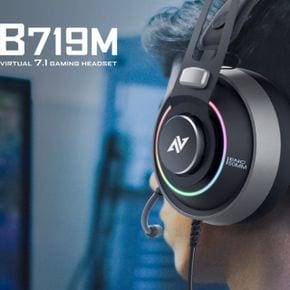 큐밸리 B719M ENC가상7.1RGB스펙트럼게이밍헤드셋