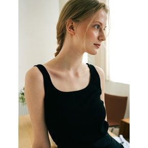 Cotton Sleeveless Top - Black