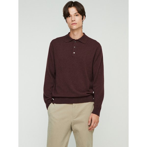 100% 캐시미어 A Logo shirts Pullover_Squirrel(SQ)