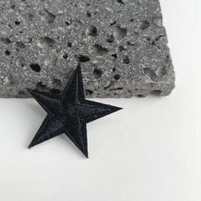 DIY 의류리폼재료 별 와펜 (블랙)